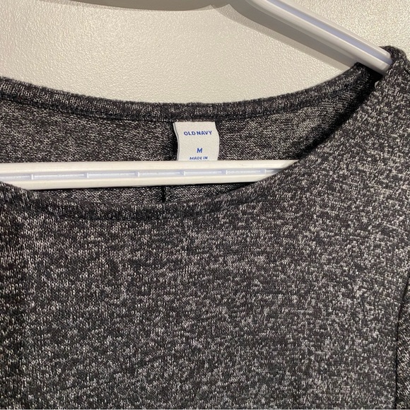 NWT Old Navy plush knit swing dress Chic charcoal grey Long Sleeve medium - Picture 5 of 8